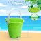 Summer Beach Sand Toy Bucket Gear For Kids Adult, 7" Plastic Beach Castle Mold Buckets, Sand Pail Water Bucket for Summer Party Fishing, Space Saving Outdoor Waterpot for Garden Camping Accessory (3PCS)